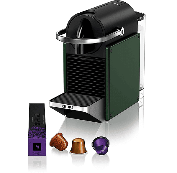 Cafetera de cápsulas - Krups XN306310, 19 bar, 1260 W, Negro, Verde