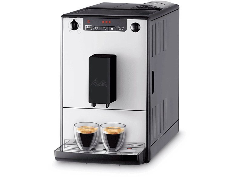 Cafetera - Melitta E950-766, 15,0 bar, 1400 W, 2,0 tazas, Plata