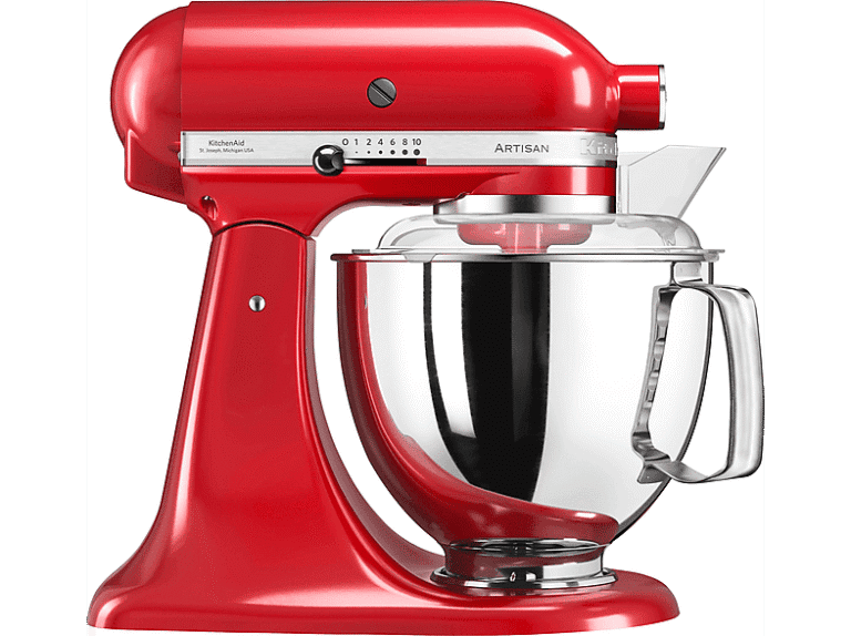 Robot de cocina - KitchenAid 5KSM175PSEER, 300 W, 4,8 l, Rojo