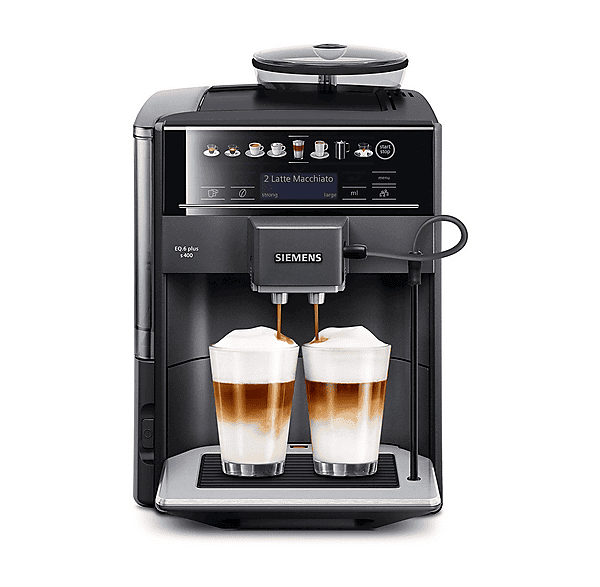 Máquina espresso - Siemens EQ.6 TE654319RW, 15 bar, 1500 W, 2 tazas, Negro