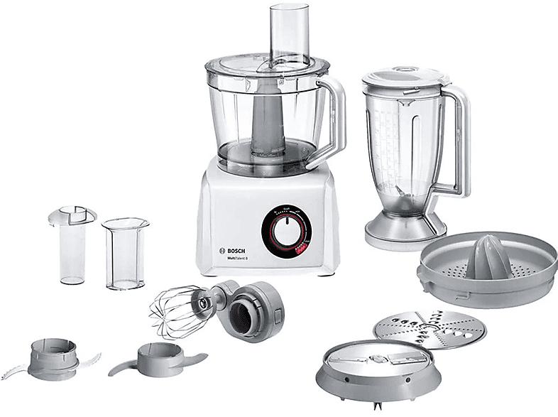 esy-4242005109364-1 Robot de cocina - Bosch MC812W620, 1,100 W, Translúcido, Blanco