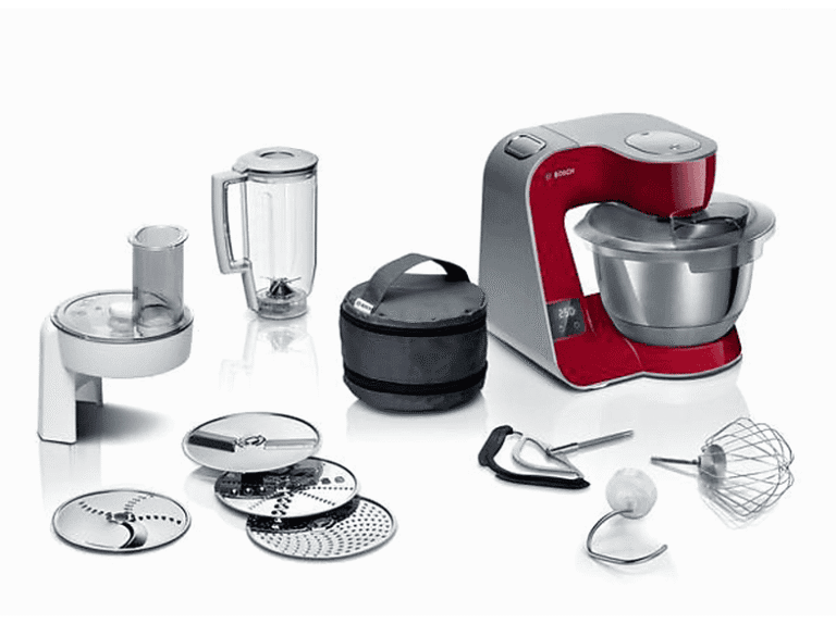 Robot de cocina - Bosch MUM5X720, 1000 W, 3,9 l, Rojo
