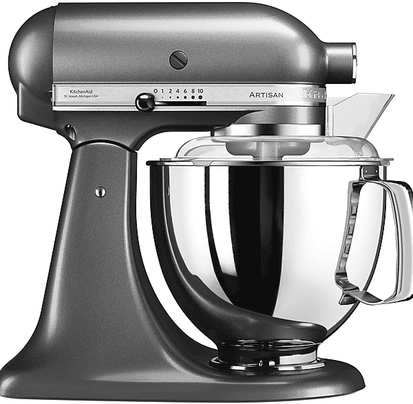 Robot de cocina - KitchenAid 5KSM175PSEMS, 300 W, 4,8 l, Plata Medallon