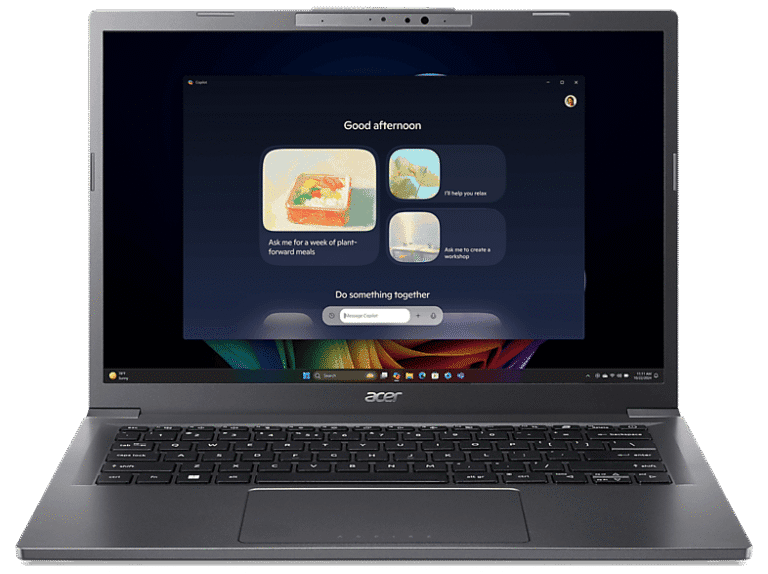 Portátil - Acer Aspire 14 AI A14-52M Copilot+ PC, 14" WUXGA OLED, Intel® Core™ Ultra 7 258V, 47 TOPS, 32GB RAM, 1TB SSD, Arc™ GPU Graphics, Windows 11