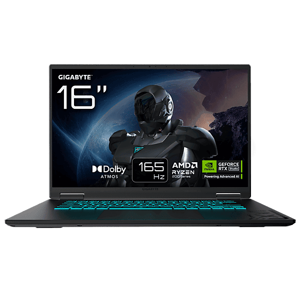 Portátil gaming - Gigabyte A16 3WH, 16" Full-HD, AMD Ryzen™ 7 260, 32 GB RAM, 1 TB SSD, GeForce RTX™ 5070, Sin sistema operativo