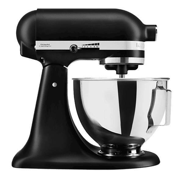 Robot amasador - KitchenAid 5KSM95PSEBM, 250 W, 4.3 l, 58-220 RPM, Cabezal Inclinable, Negro Mate
