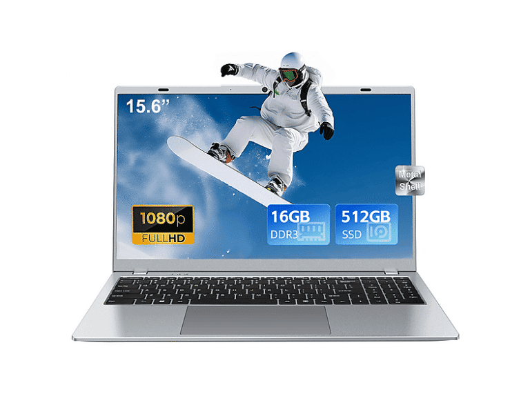 Portátil - Vanwin NCS2154Y, 15,6 " Full-HD, Intel® Pentium® Gold 6500Y(Frecuencia máxima 3,4 GHz), 16 GB RAM, 512 GB SSD, UHD Graphics, Windows 11 Pro