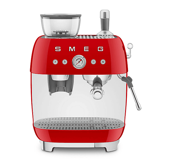 Cafetera express - Smeg EGF03RDEU ROJO, 15 bar, 1650 W, 2 tazas