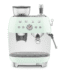 Cafetera express - Smeg EGF03PGEU VERDE, 15 bar, 1650 W, 2 tazas, Inox