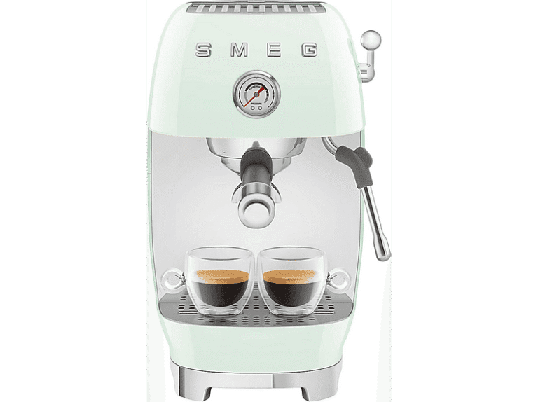 Cafetera espresso - Smeg ECF03PGEU, 15 bar, 1650 W, Verde pastel