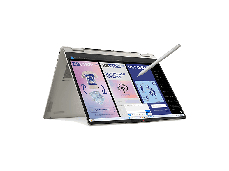 Convertible 2 en 1 - Lenovo Yoga 7 14ILL10 Copilot+ PC, 14" OLED, Intel Core Ultra 5 226v, 16GB RAM, 512GB, Arc™ Grap, W11H, Lápiz Auriculares y Ratón