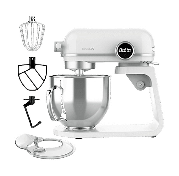 Amasadora - Cecotec Twist&Fusion 4500 Luxury White, 800 W, Blanco