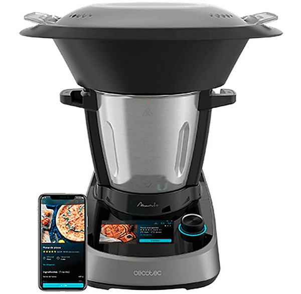 Robot de cocina - Cecotec Mambo Touch, 1600 W, 3,3 l, Inox