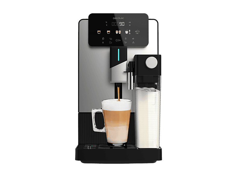 esy-8447420164936-1 Cafetera superautomática - Cecotec Cremmaet Latte, 19 bar, 1300W, Depósito de leche 400ml, Depósito de agua 1.1L, Display táctil, Molinillo, Negro