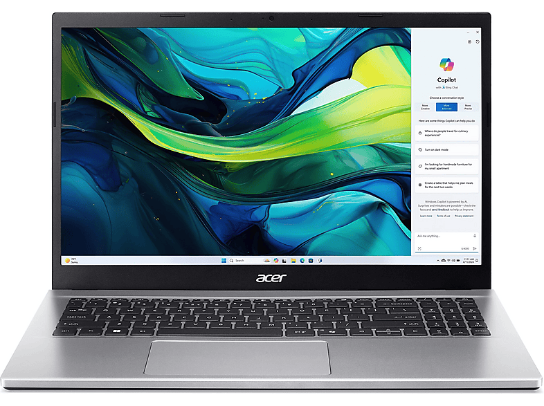 esy-8495390844853-1 Portátil - Acer Aspire Go 15 AG15-42P, 15,6 " Full-HD, AMD Ryzen 5 7430U, 16 GB RAM, 512 GB SSD, Radeon™ Onboard Graphics, Windows 11 Home, Plata