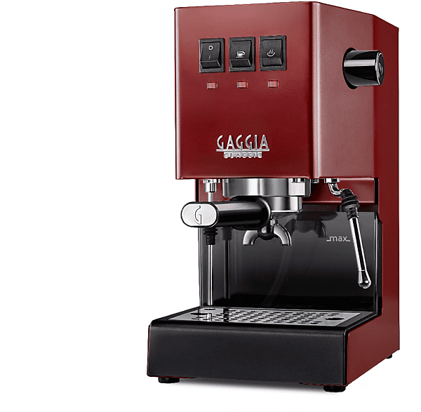 Cafetera espresso manual - Gaggia E24, 15 bar, 1200 W, 2 tazas, Rojo