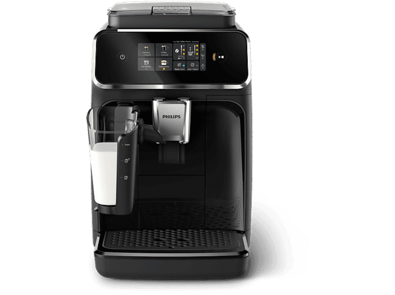 Cafetera superautomática - Philips EP2331/10, LatteGo, Pantalla táctil, 1.8 l, Filtro AquaClean, Negro