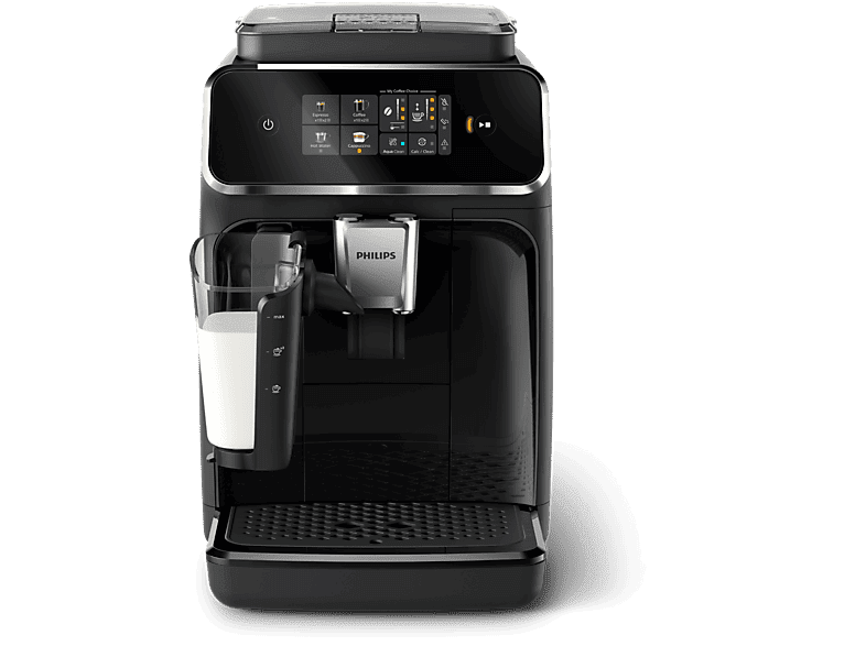 Cafetera superautomática - Philips EP2331/10, LatteGo, Pantalla táctil, 1.8 l, Filtro AquaClean, Negro