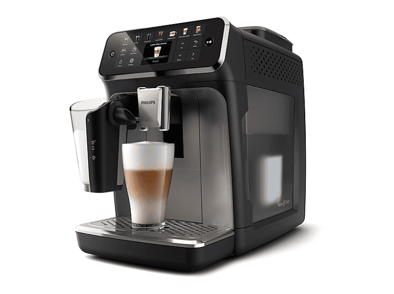 Máquina espresso - Philips EP4449/70, 15 bar, 230 W, 0,26 l, 2 tazas, Negro, Plata