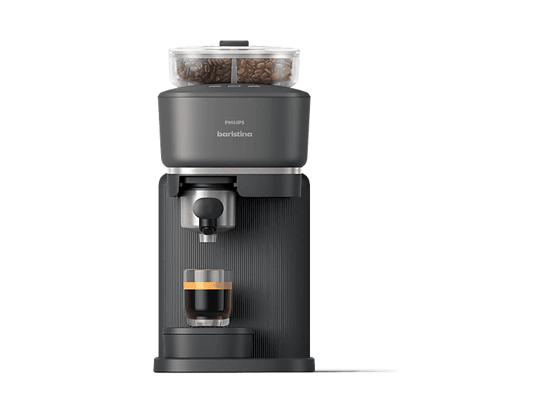 Cafetera express - Philips Baristina Variety BAR320/60, 16 Bar, 2 Compartimentos Grano, Molinillo Cerámico, Espresso y Lungo, 1,2 L, 3 Años Garantía