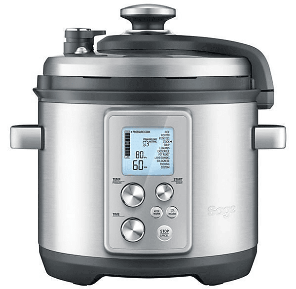 Olla de cocción lenta - Sage SPR700BSS4EEU1FAST SLOW PRO, 1100 W, 6 l, Plateado