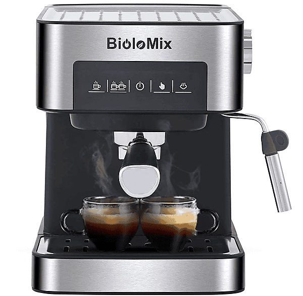 Máquina de café expreso - Biolomix LJ1522, 850 W, Gris