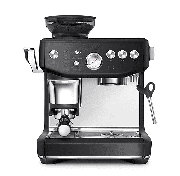Cafetera express - Sage BARISTAIMPRESSTRUFFE, 15 bar, 1850 W, 480 ml, 2 tazas, Negro