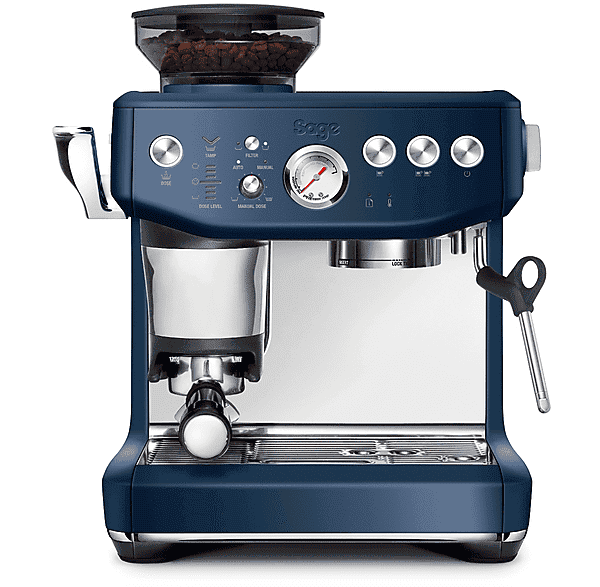 Máquina espresso - Sage The Barista Express Impress, 15 bar, 1850 W, 2 tazas, Azul