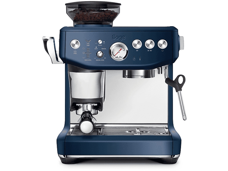 Máquina espresso - Sage The Barista Express Impress, 15 bar, 1850 W, 2 tazas, Azul